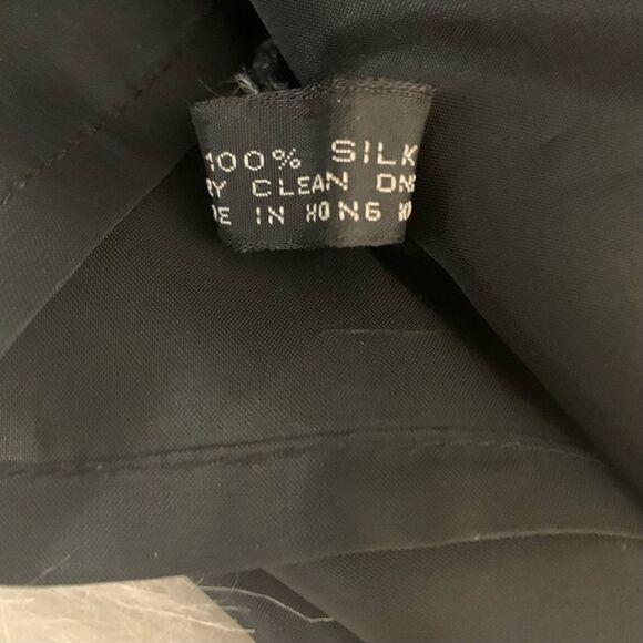 Rickie Freeman for Teri Jon Black Dot Silk Chiffon Velveteen Occasion Dress - Picture 9 of 9